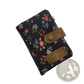 Whimsical Patterned Canvas Tri Fold Multi Card Wallet