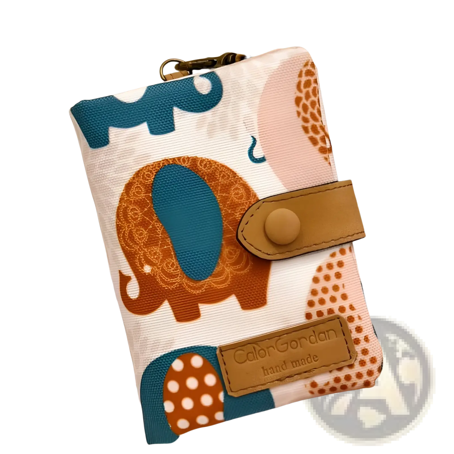 Whimsical Patterned Canvas Tri Fold Multi Card Wallet