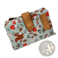 Whimsical Patterned Canvas Tri Fold Multi Card Wallet