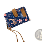 Whimsical Patterned Canvas Tri Fold Multi Card Wallet