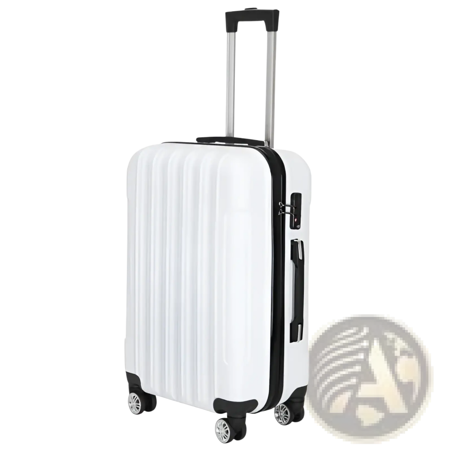 White 3 Piece Hard Shell Spinner Suitcase Set