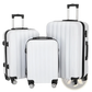 White 3 Piece Hard Shell Spinner Suitcase Set