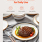 White Ceramic Dinnerware Set Gold Rim 12 Piece