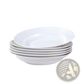 White Dinner Plates Set of 6 Ceramic 9.5 Inch Bowls