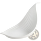 White Leaf Ceramic Plate Irregular Serving Dish