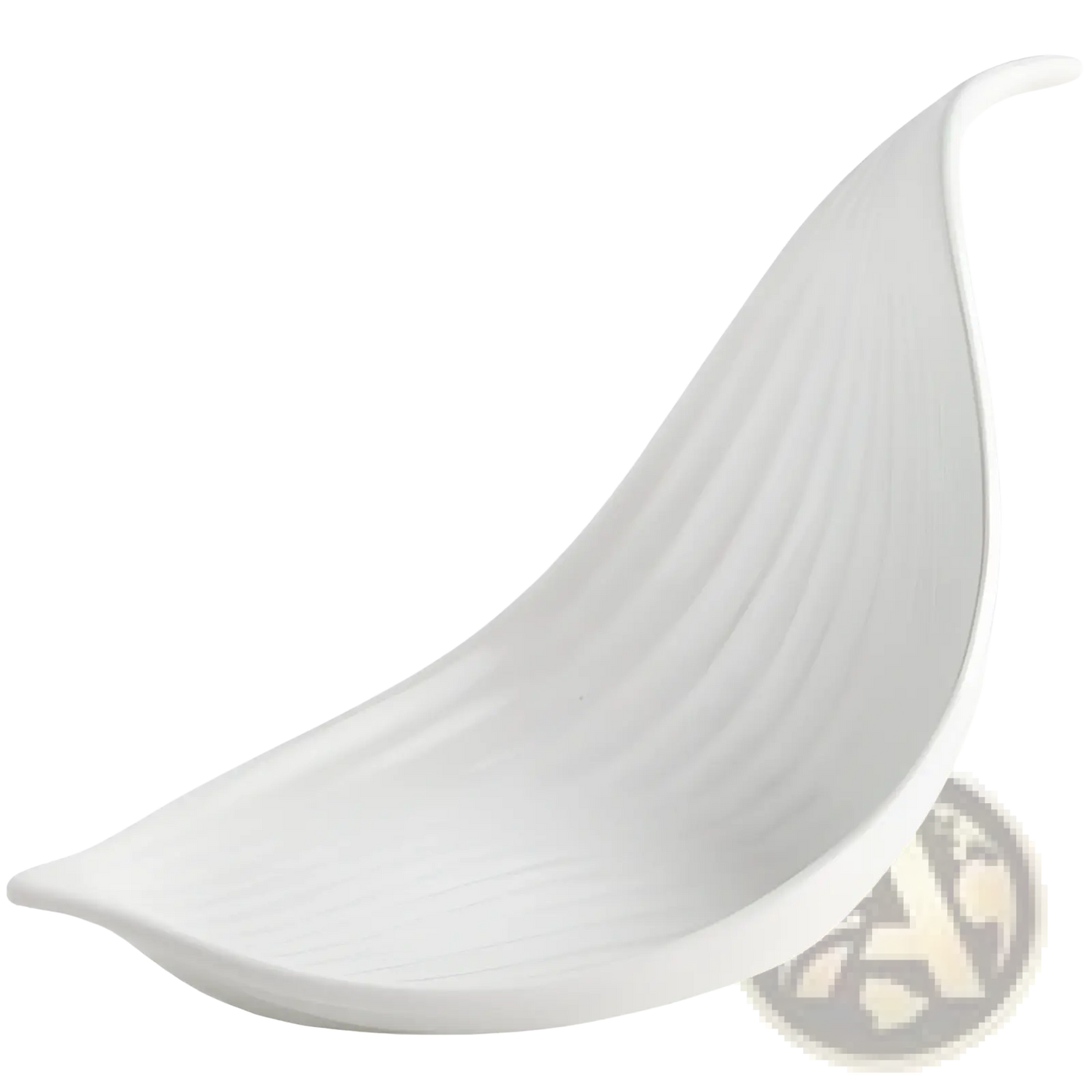 White Leaf Ceramic Plate Irregular Serving Dish