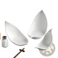 White Leaf Ceramic Plate Irregular Serving Dish