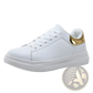 White Leather Waterproof Chunky Leisure Sneakers