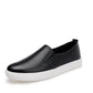 Women's Minimalist Korean Style Leather Slip-on Sneakers