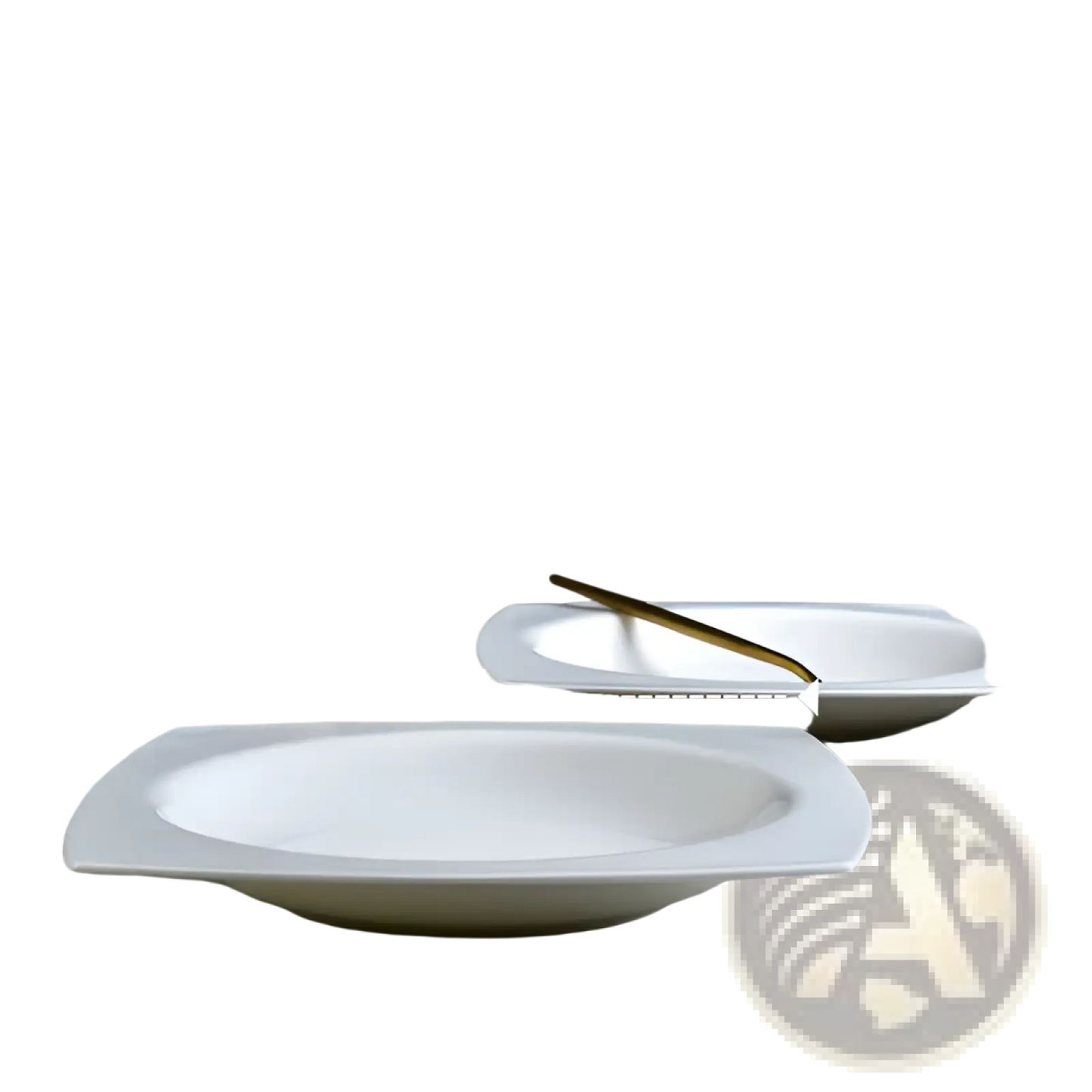 White Square Ceramic Salad Plate Set of 6