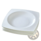 White Square Ceramic Salad Plate Set of 6