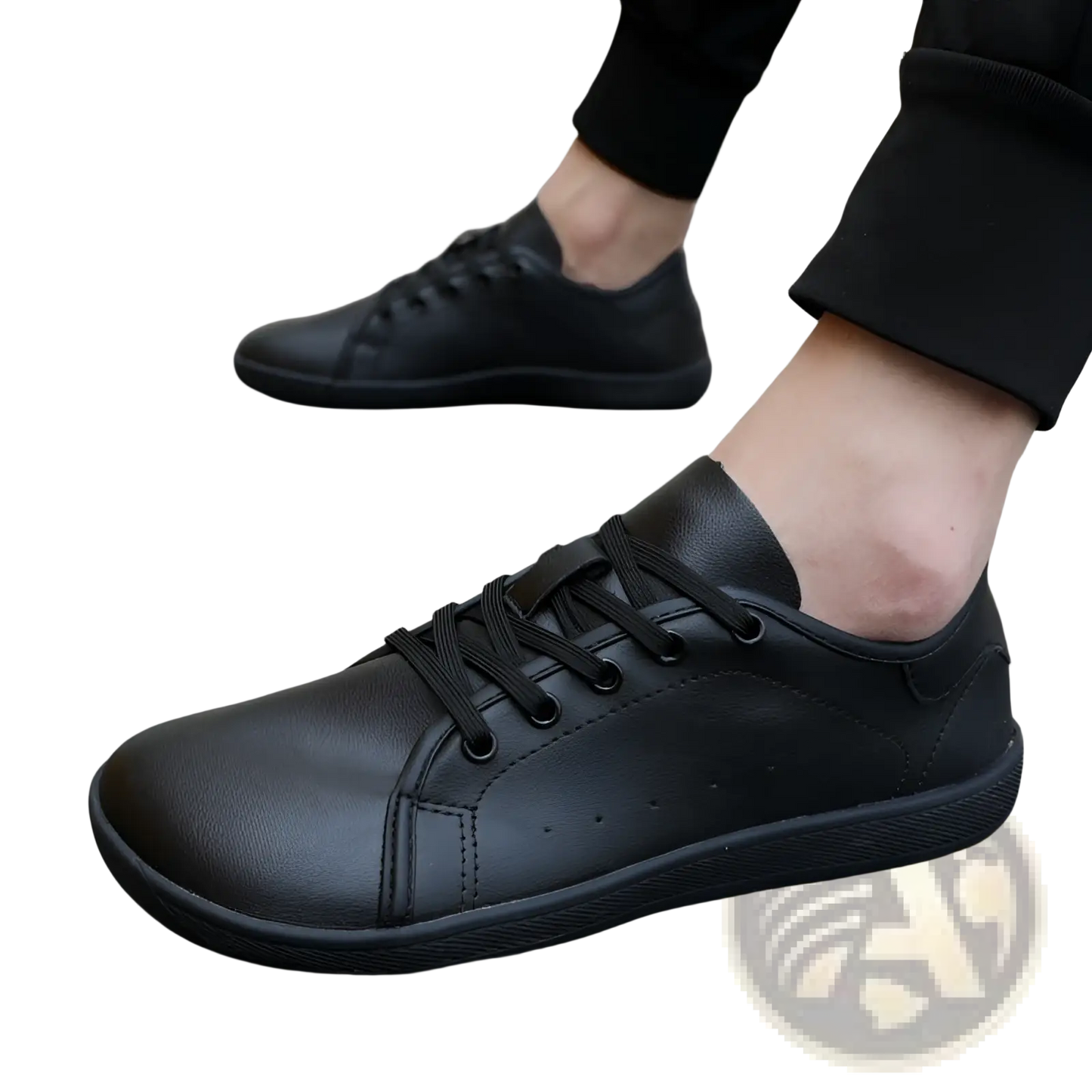 Wide Toe Leather Shoes Minimalist Non Slip Sneakers
