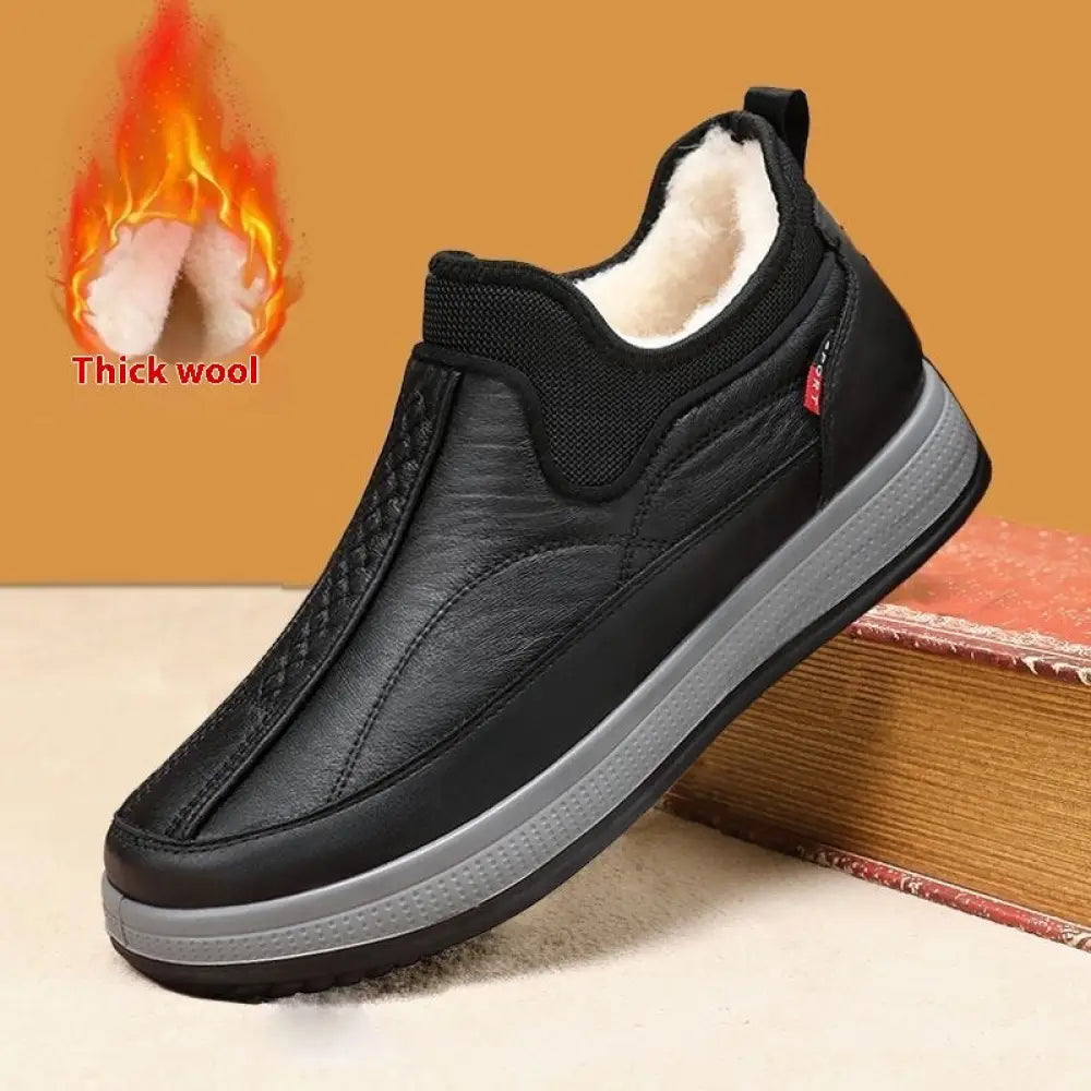 Men's Fleece Lined Slip on Winter Snow Boots
