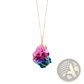 Wire Wrapped Rainbow Quartz Crystal Pendant Necklace