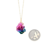 Wire Wrapped Rainbow Quartz Crystal Pendant Necklace