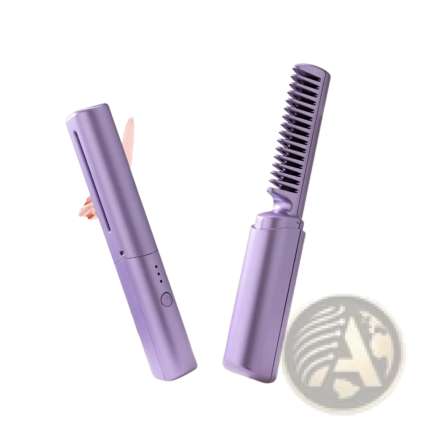 Wireless Hair Straightener Brush Portable Ceramic Comb