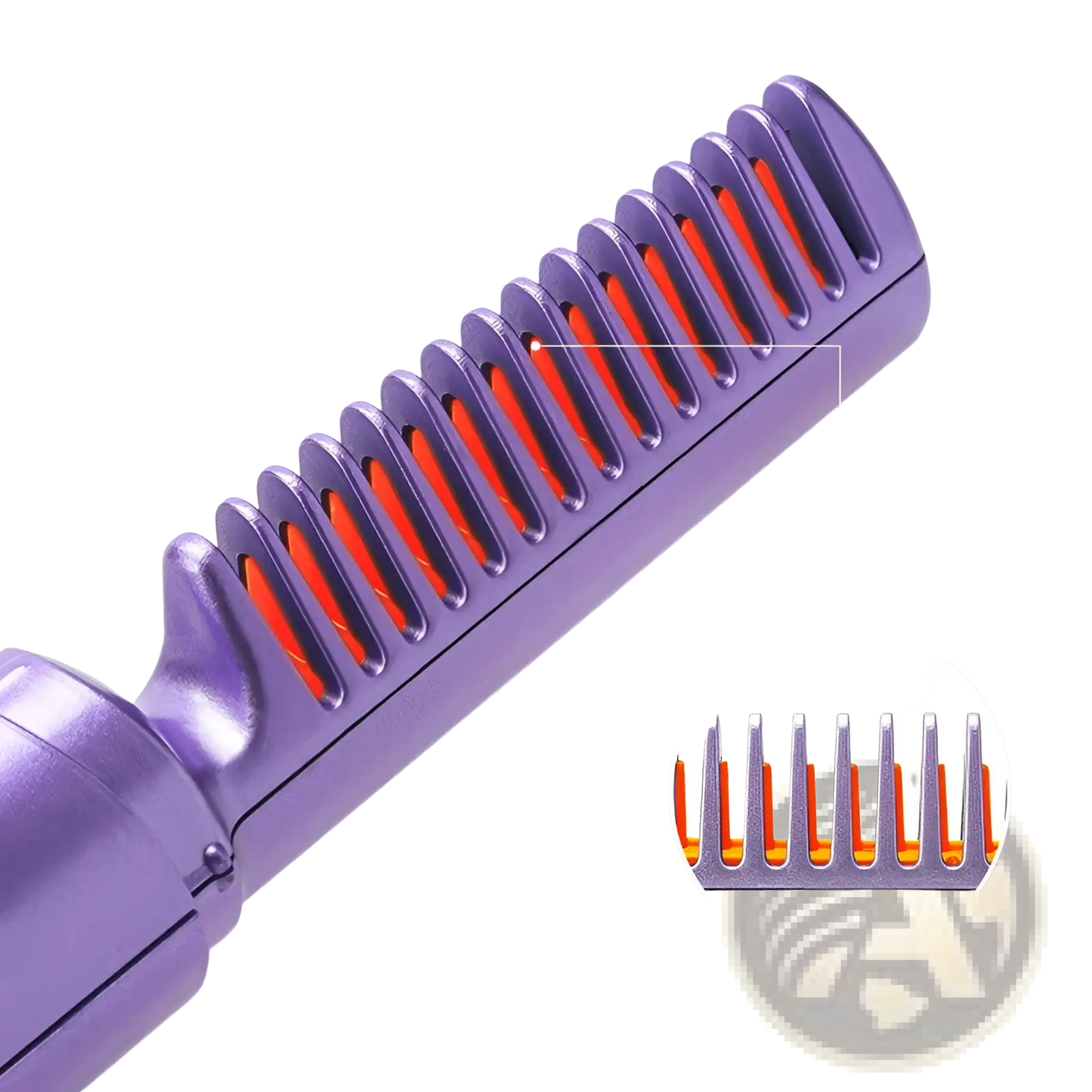 Wireless Hair Straightener Brush Portable Ceramic Comb