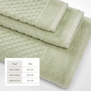Cotton Diamond Waffle Weave Bath Towel Set - Grayson Collection