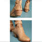 Women's Cut-out Leather Buckle Ankle Boots