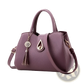 Women Leather Tassel Handbag Large Shoulder Tote Bag