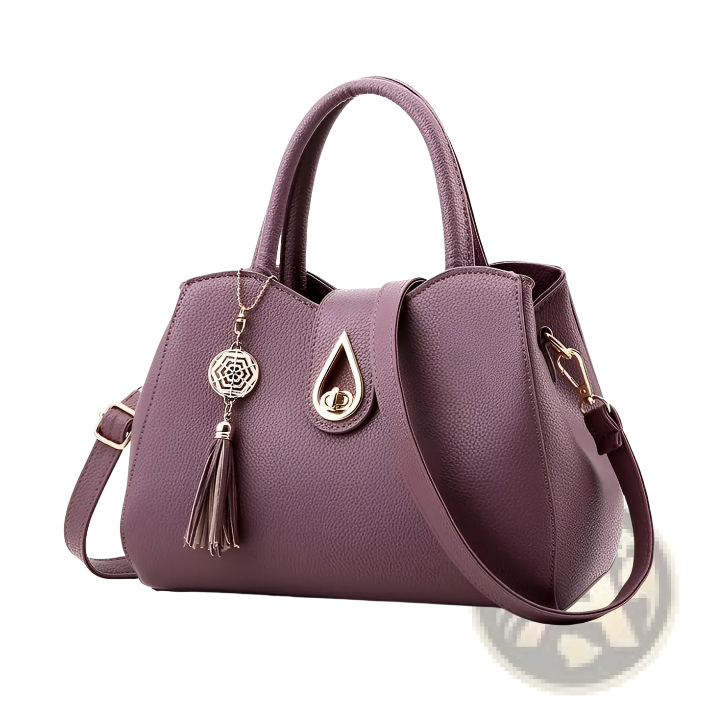 Women Leather Tassel Handbag Large Shoulder Tote Bag