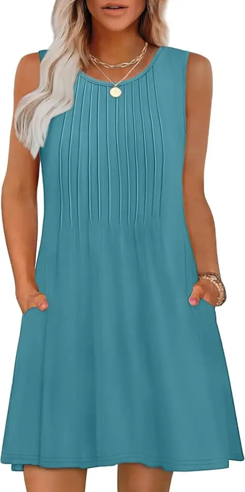 Women's Loose Geometric and Tropical Summer Beach Dress