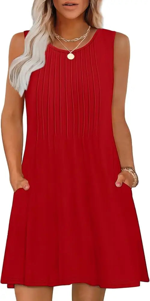 Women's Loose Geometric and Tropical Summer Beach Dress