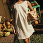 Backless Linen Mini Summer Dress