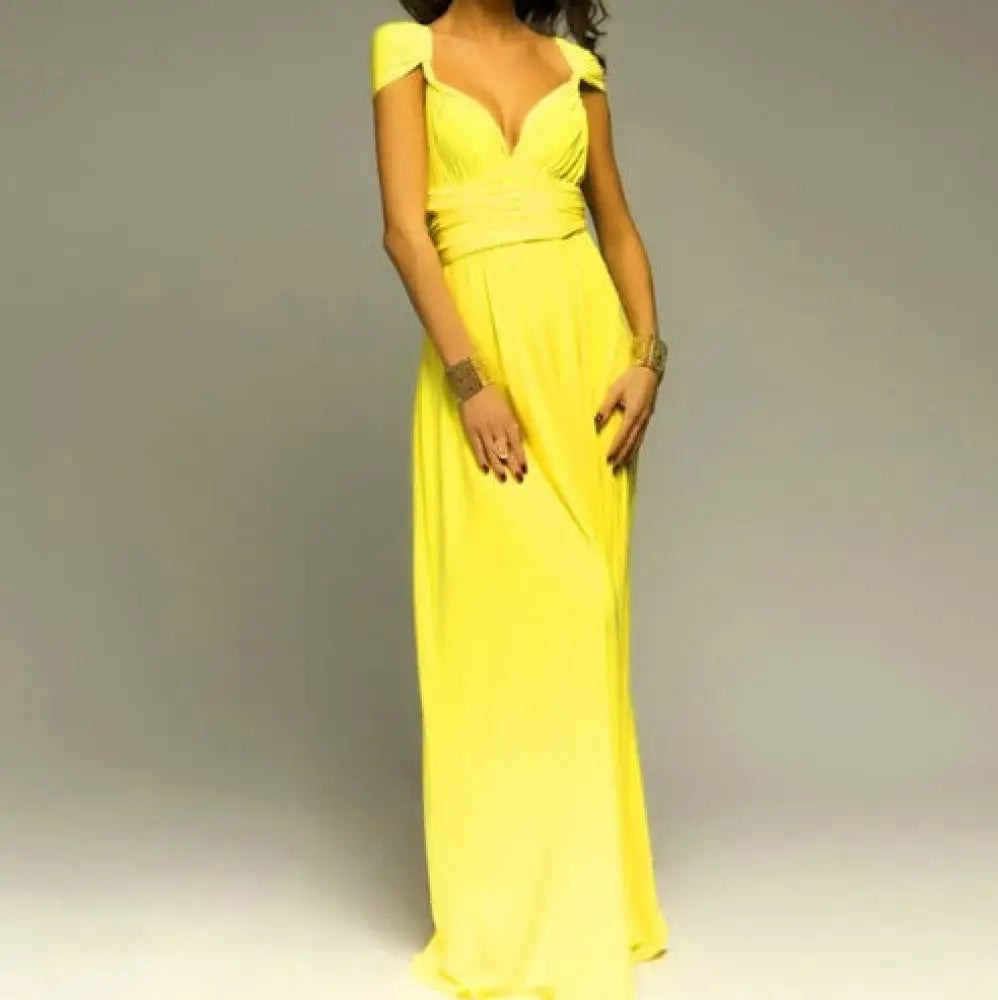Multiway Satin Halter Neck Maxi Party Dress