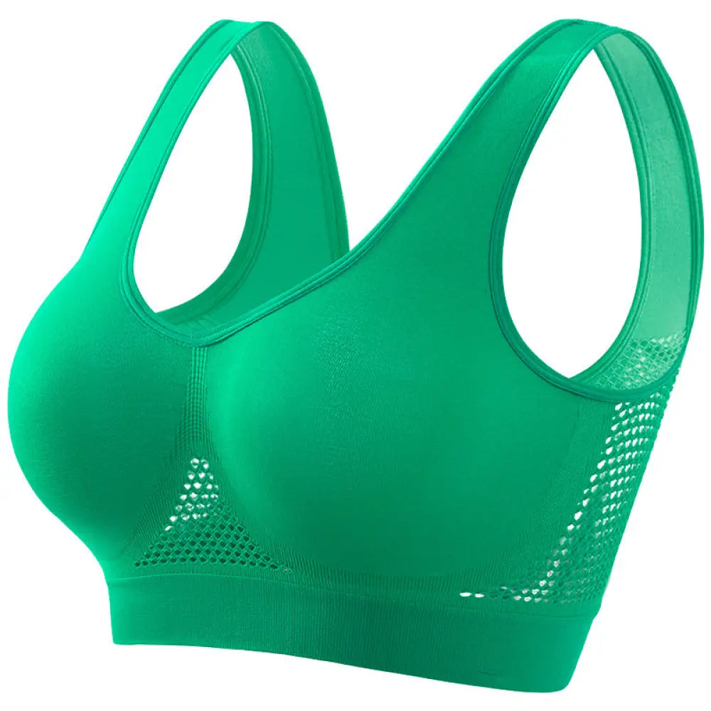 Seamless Plus Size Moisture Wicking Mesh Sports Bra
