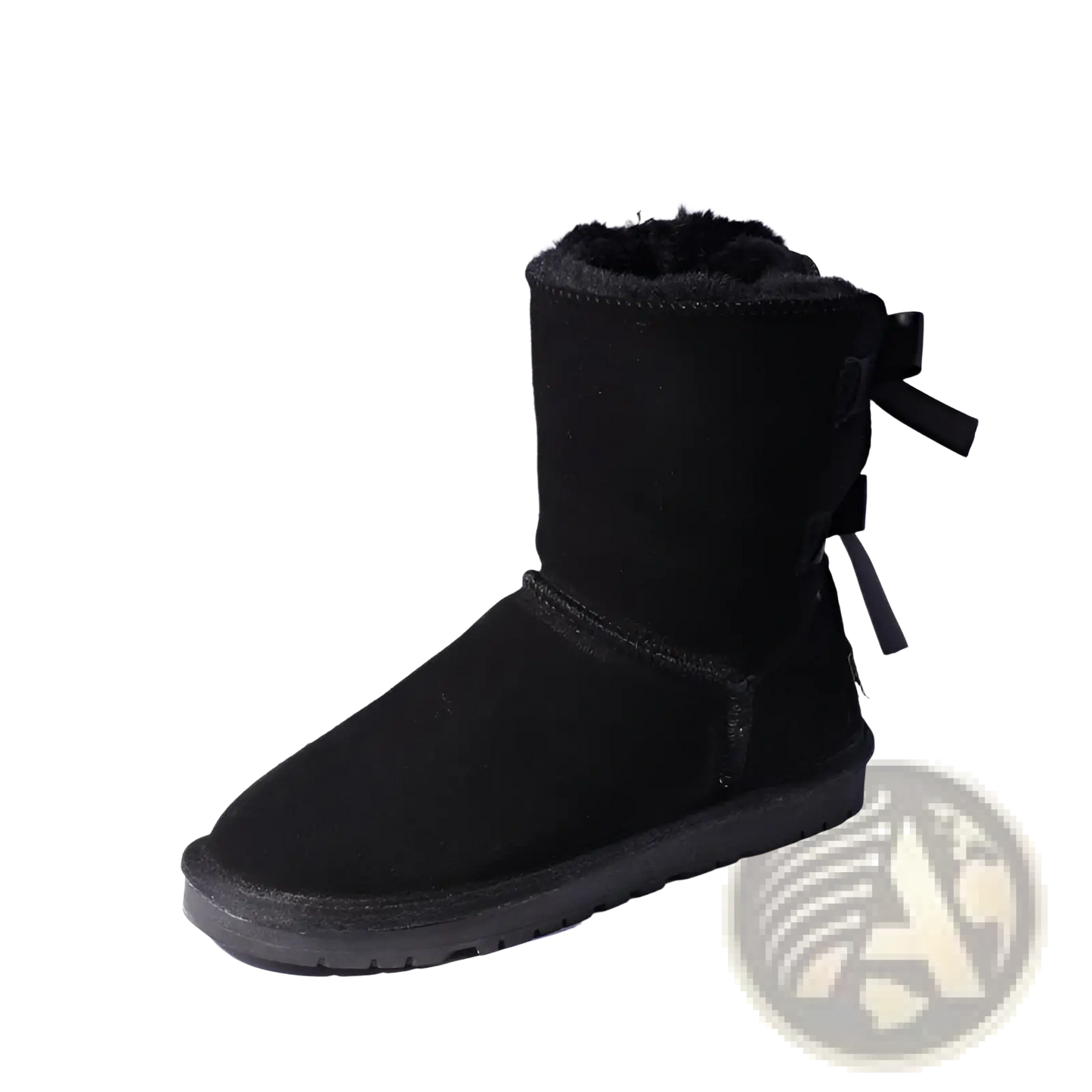 Women Snow Boots Warm Suede Fur Bow Winter Ankle Boots