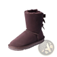 Women Snow Boots Warm Suede Fur Bow Winter Ankle Boots