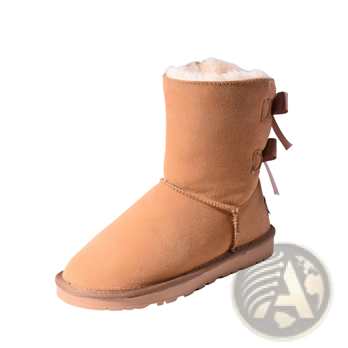 Women Snow Boots Warm Suede Fur Bow Winter Ankle Boots