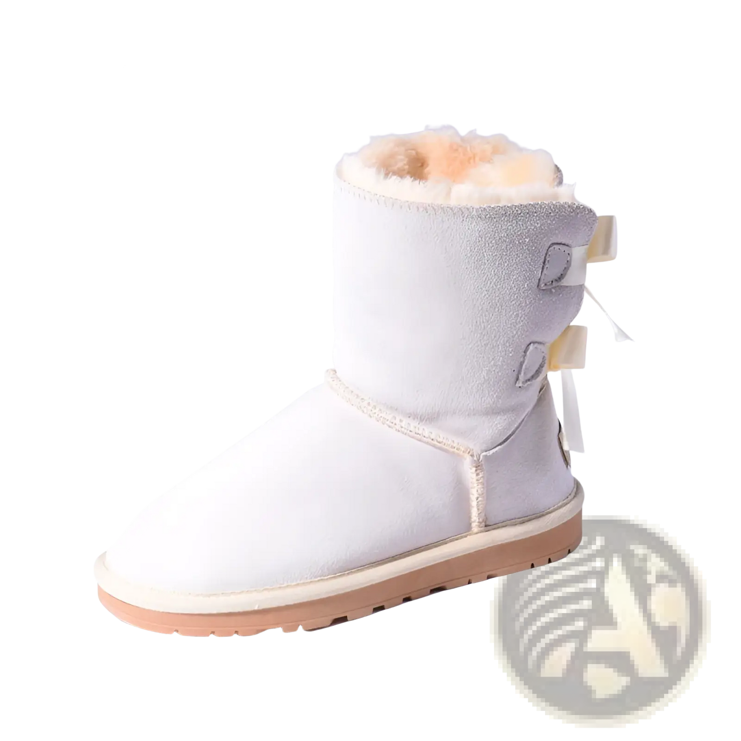 Women Snow Boots Warm Suede Fur Bow Winter Ankle Boots