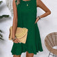 Sleeveless Ruffle Hem Summer Vacation Beach Dress