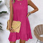 Sleeveless Ruffle Hem Summer Vacation Beach Dress