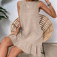 Sleeveless Ruffle Hem Summer Vacation Beach Dress