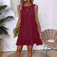 Sleeveless Ruffle Hem Summer Vacation Beach Dress