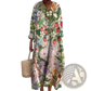 Women's Abstract v Neck Patterned Maxi Dress