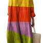 Women's Abstract v Neck Patterned Maxi Dress