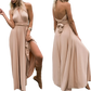 Women's Boho Multiway Halter Neck Flowing Maxi Dress