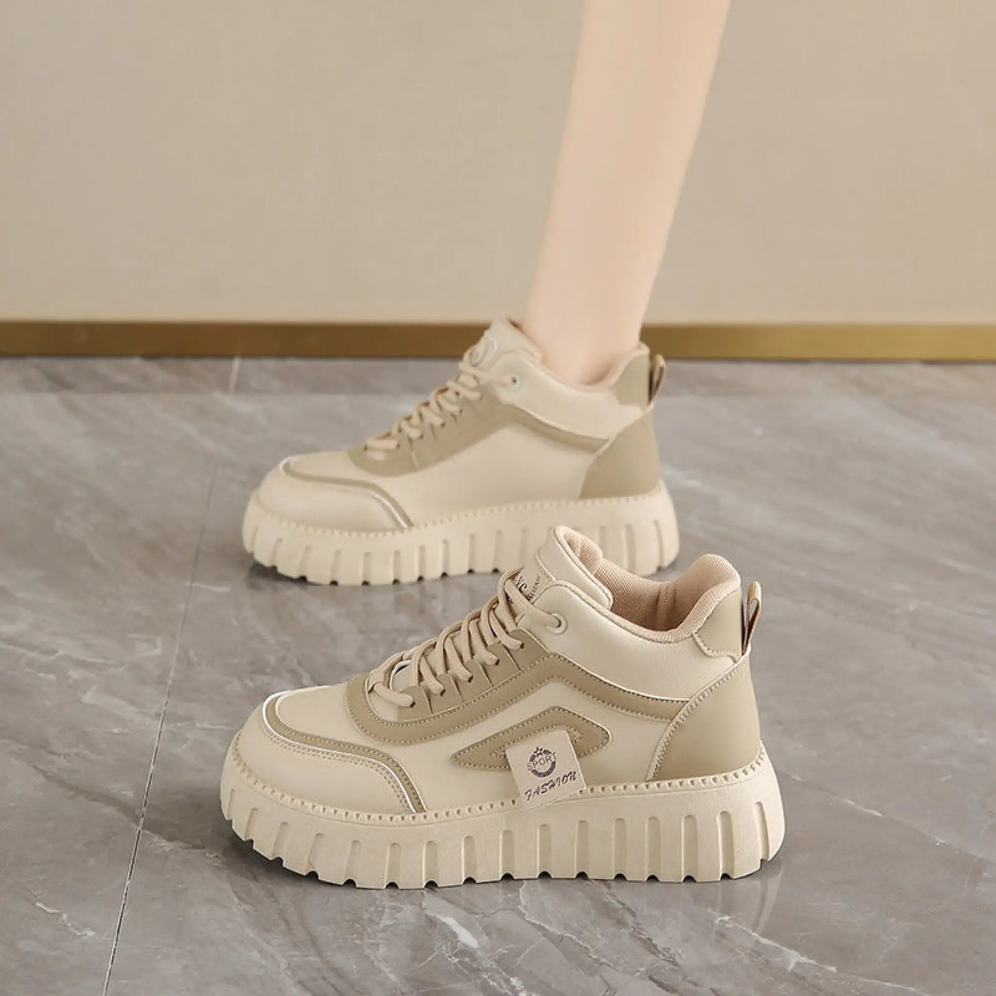 Women's Chunky Platform Breathable High Top Sneakers