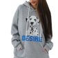 Women's Dalmatian Print Hoodie with Cat Ear Hood