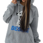 Women's Dalmatian Print Hoodie with Cat Ear Hood