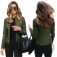 Women's Faux Leather Bomber Jacket Urban Casual Coat