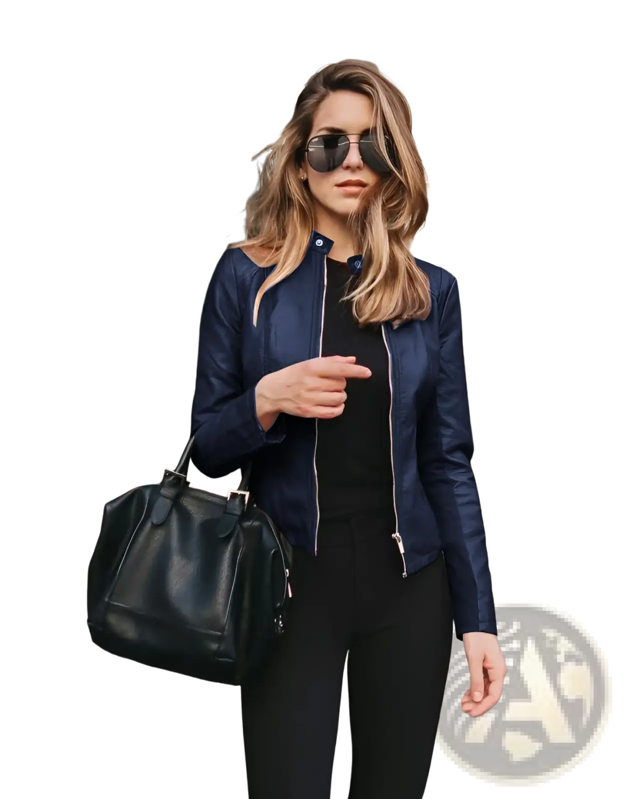 Women's Faux Leather Bomber Jacket Urban Casual Coat