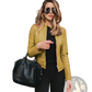 Women's Faux Leather Bomber Jacket Urban Casual Coat