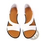 Women's Flat Leather Sandals Minimalist Strappy Shoes