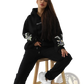 Women's Floral Embroidered Long Sleeve Hoodie
