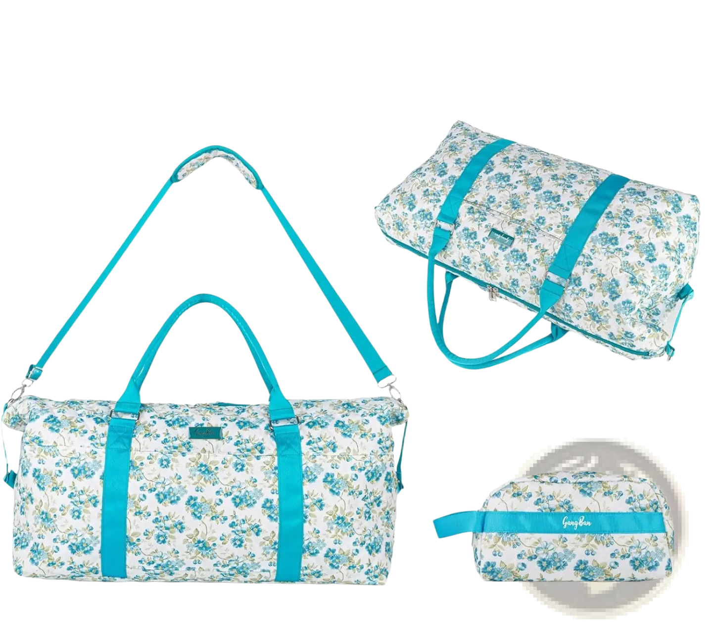 Women's Floral Travel Bag with Toiletry Pouch